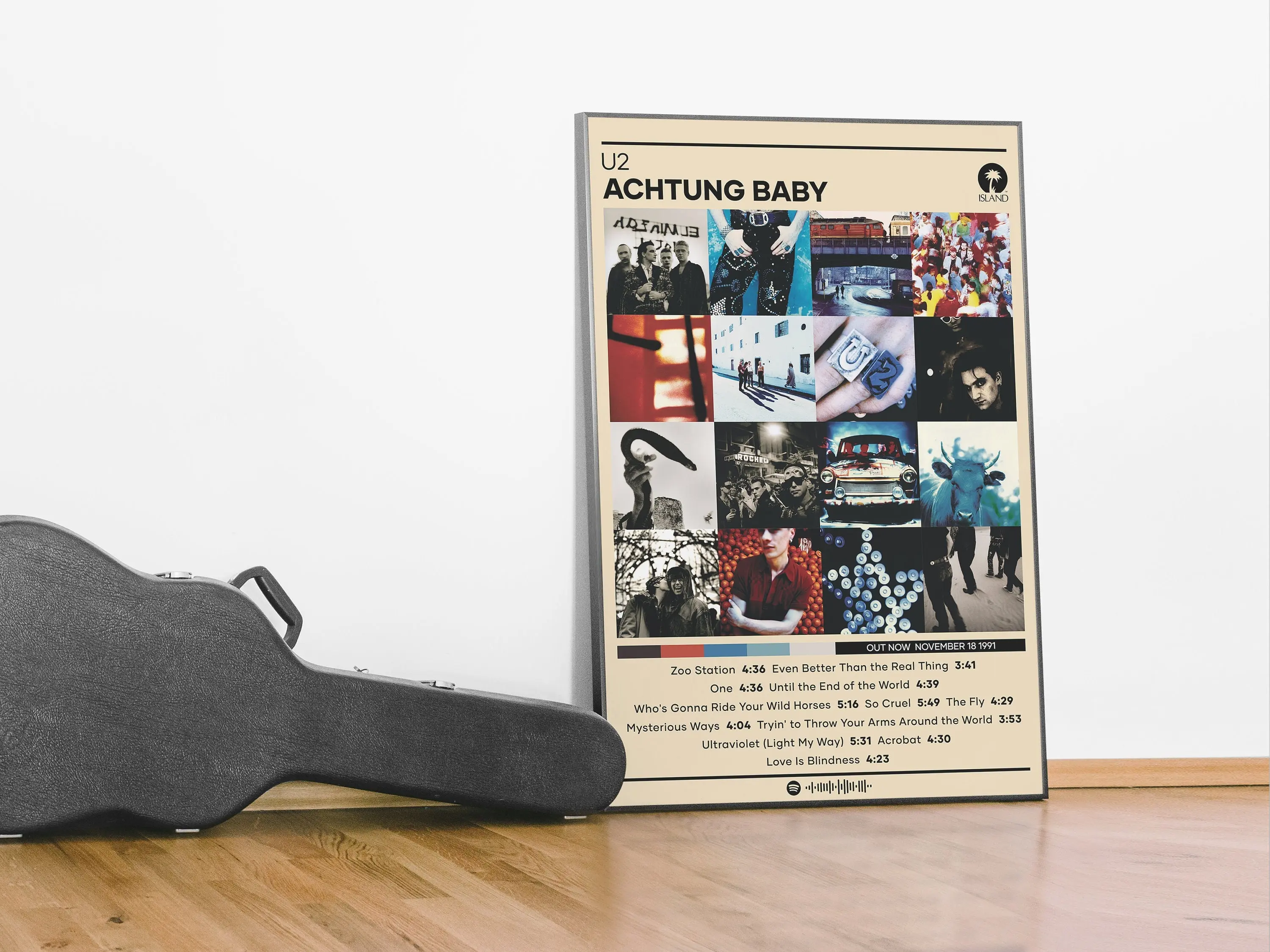 U2 Poster | Achtung Baby Poster | 4 Colors | Album Poster Prints Meaningful Gift For Family Gift For Boyfriend Valentine Gift Birthday Gift Holiday Gift