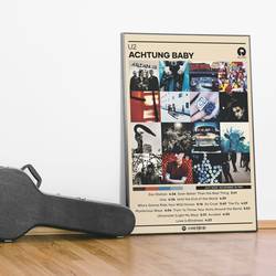 U2 Poster | Achtung Baby Poster | 4 Colors | Album Poster Prints Meaningful Gift For Family Gift For Boyfriend Valentine Gift Birthday Gift Holiday Gift
