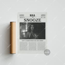 SZA Retro, Snooze Poster, SOS Lyrics Meaningful Gift For Family Gift For Boyfriend Valentine Gift Birthday Gift Holiday Gift