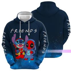 Stitch Shirt, Stitch And Deadpool Hoodie, Funny Stitch Hoodie