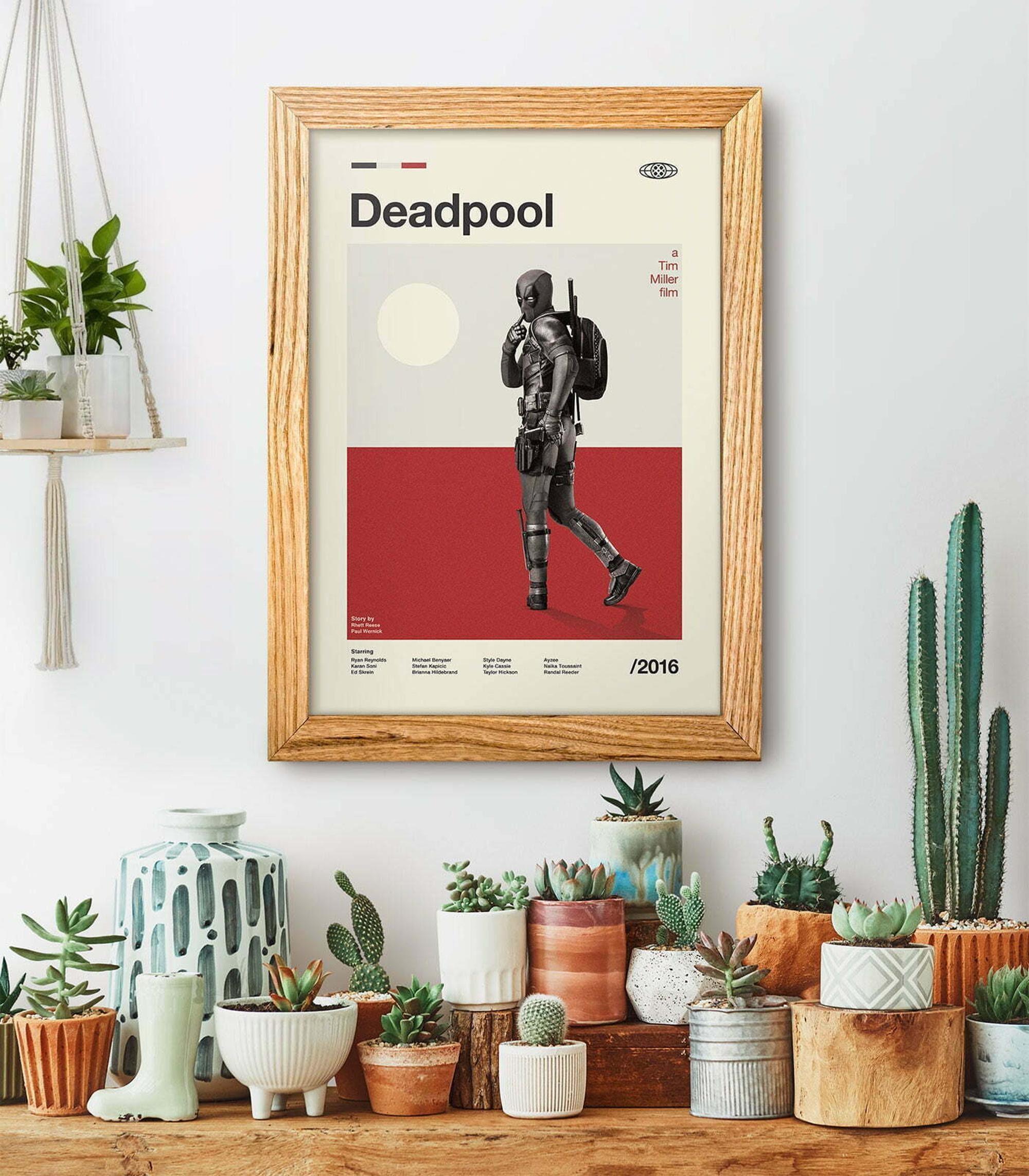 Mid Century Modern Deadpool Posters, Modern Vintage Movie Poster Meaningful Gift For Family Gift For Boyfriend Valentine Gift Birthday Gift Holiday Gift