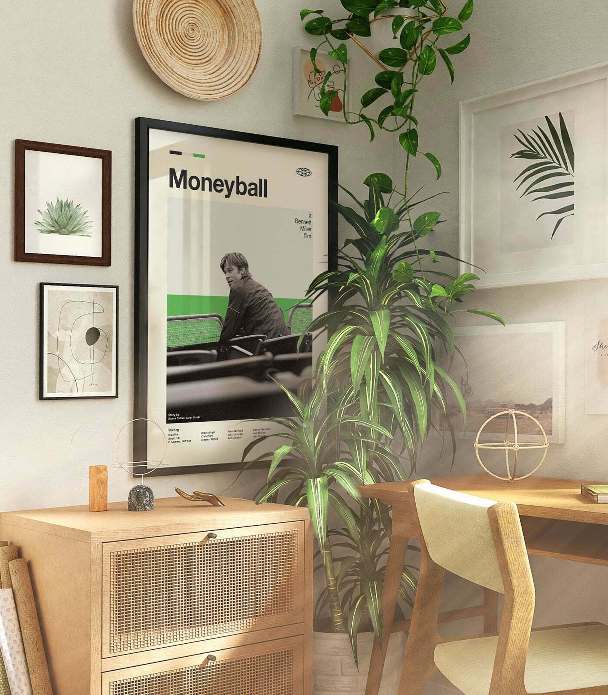 Mid Century Modern Moneyball Posters Meaningful Gift For Family Gift For Boyfriend Valentine Gift Birthday Gift Holiday Gift