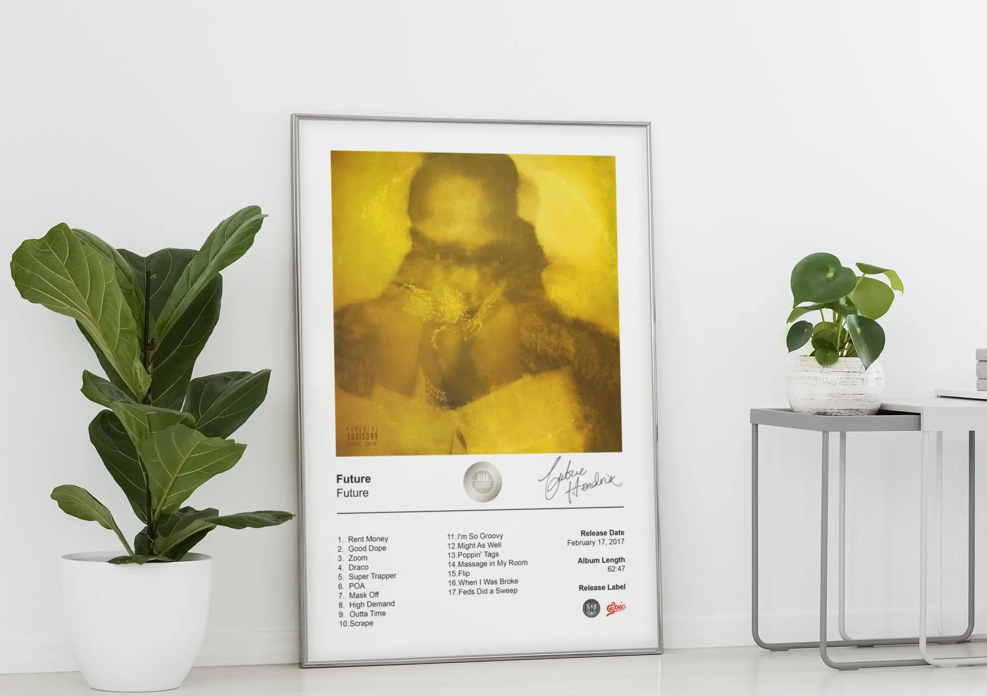 Future Poster - Future Album Cover Poster Print - Future Hendrix Poster Print - Wall Art - Home Decor - Music Gift Meaningful Gift For Family Gift For Boyfriend Valentine Gift Birthday Gift Holiday Gift