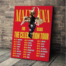 Madonna four decades the celebration Tour 2023 Poster Meaningful Gift For Family Gift For Boyfriend Valentine Gift Birthday Gift Holiday Gift