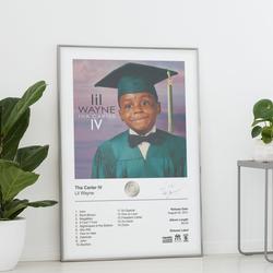 Lil Wayne Poster - Tha Carter IV Album Cover Poster Meaningful Gift For Family Gift For Boyfriend Valentine Gift Birthday Gift Holiday Gift