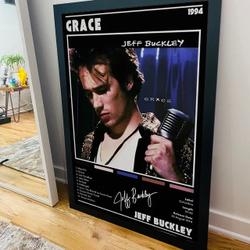 Jeff Buckley Poster, Grace Album Art Poster Meaningful Gift For Family Gift For Boyfriend Valentine Gift Birthday Gift Holiday Gift