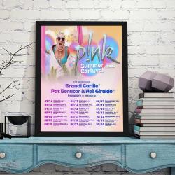 Pink summer Tour 2023, Music Tour 2023 Poster Meaningful Gift For Family Gift For Boyfriend Valentine Gift Birthday Gift Holiday Gift