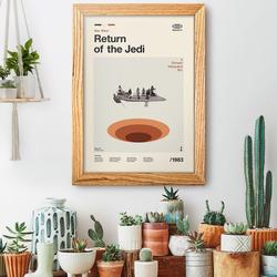 Mid Century Modern Star Wars - Return of the Jedi Posters Meaningful Gift For Family Gift For Boyfriend Valentine Gift Birthday Gift Holiday Gift