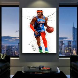 Shai Gilgeous-Alexander Poster Meaningful Gift For Family Gift For Boyfriend Valentine Gift Birthday Gift Holiday Gift