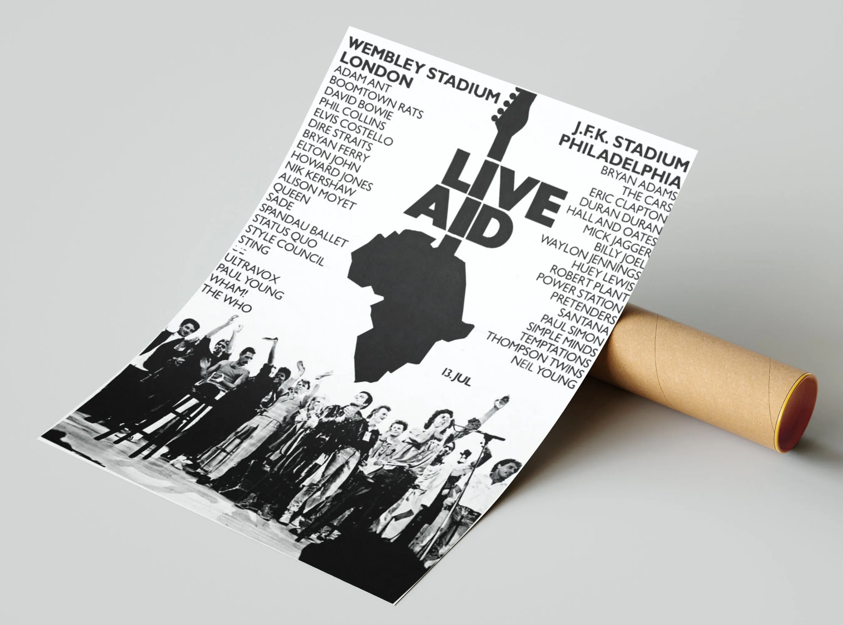 Live AID poster, Band poster, Concert Poster, Music Poster, Wall Decoration, ArtPrint Meaningful Gift For Family Gift For Boyfriend Valentine Gift Birthday Gift Holiday Gift