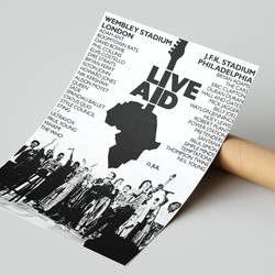 Live AID poster, Band poster, Concert Poster, Music Poster, Wall Decoration, ArtPrint Meaningful Gift For Family Gift For Boyfriend Valentine Gift Birthday Gift Holiday Gift