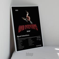 NAV - Good Intentions - Album Cover Poster - NAV Rapper Print Meaningful Gift For Family Gift For Boyfriend Valentine Gift Birthday Gift Holiday Gift