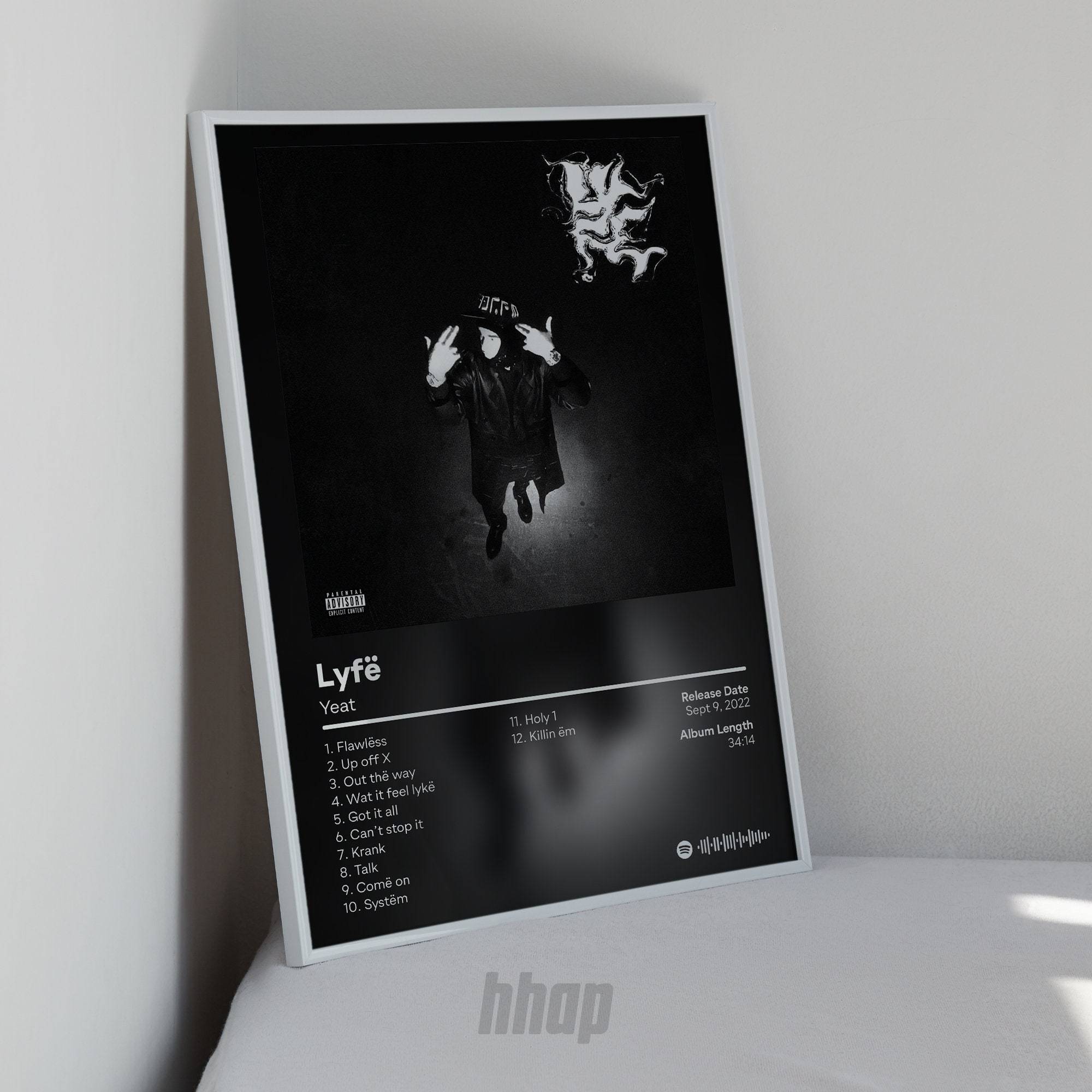 Yeat - Lyfe - Album Cover Poster- Hip Hop Wall Art - Yeat Rapper Print Meaningful Gift For Family Gift For Boyfriend Valentine Gift Birthday Gift Holiday Gift