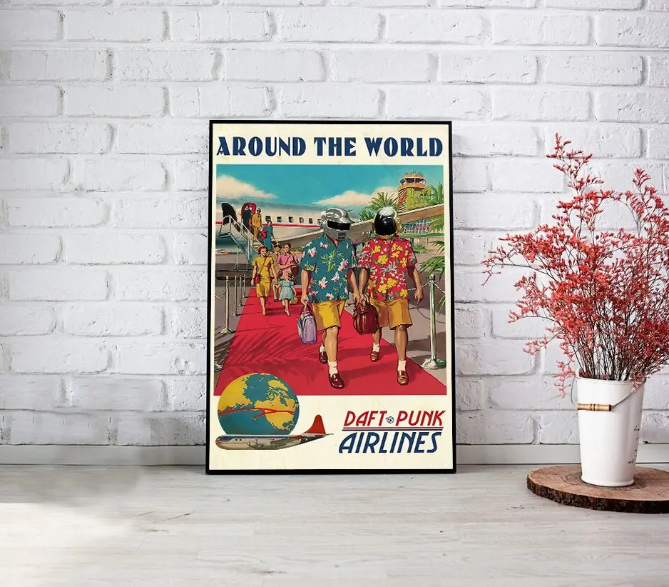 Around the World Daft Punk - Album Poster Meaningful Gift For Family Gift For Boyfriend Valentine Gift Birthday Gift Holiday Gift