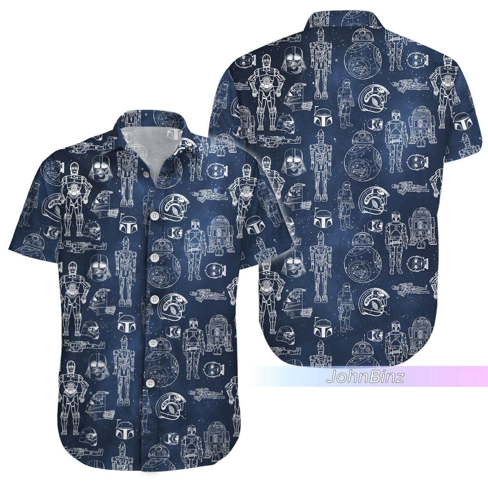 Star Wars Shirt, Star Wars Hawaiian Shirt, Star Wars The Mandalorian Button Shirt Gift For Your Girlfriend Boyfriend Gift For Love Gift For Friend Best Valentine Present Holiday Gift
