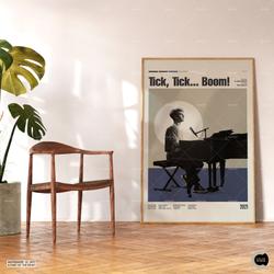 Tick Tick Boom,Lin-Manuel Miranda, Retro Modern Movie Poster, Vintage Inspired Poster Meaningful Gift For Family Gift For Boyfriend Valentine Gift Birthday Gift Holiday Gift