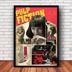 Pulp Fiction Movie Poster Meaningful Gift For Family Gift For Boyfriend Valentine Gift Birthday Gift Holiday Gift