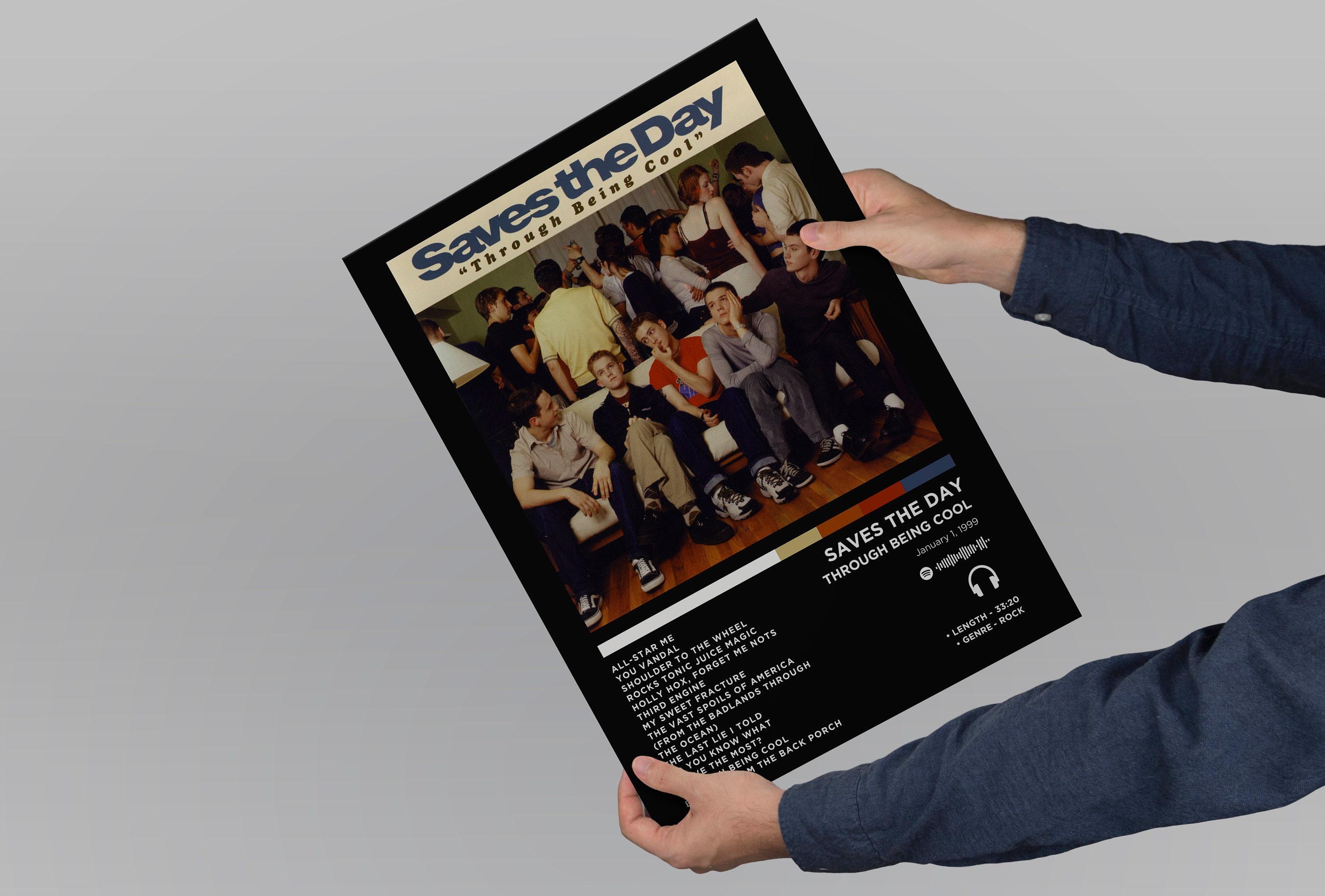 Saves The Day - Through Being Cool Album Poster Meaningful Gift For Family Gift For Boyfriend Valentine Gift Birthday Gift Holiday Gift