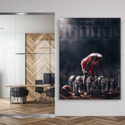 Michael Jordan Trophies Wall Art Poster Meaningful Gift For Family Gift For Boyfriend Valentine Gift Birthday Gift Holiday Gift