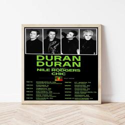 Duran Duran Tour Poster - North American Headlining Tour 2022 Wall Art Meaningful Gift For Family Gift For Boyfriend Valentine Gift Birthday Gift Holiday Gift