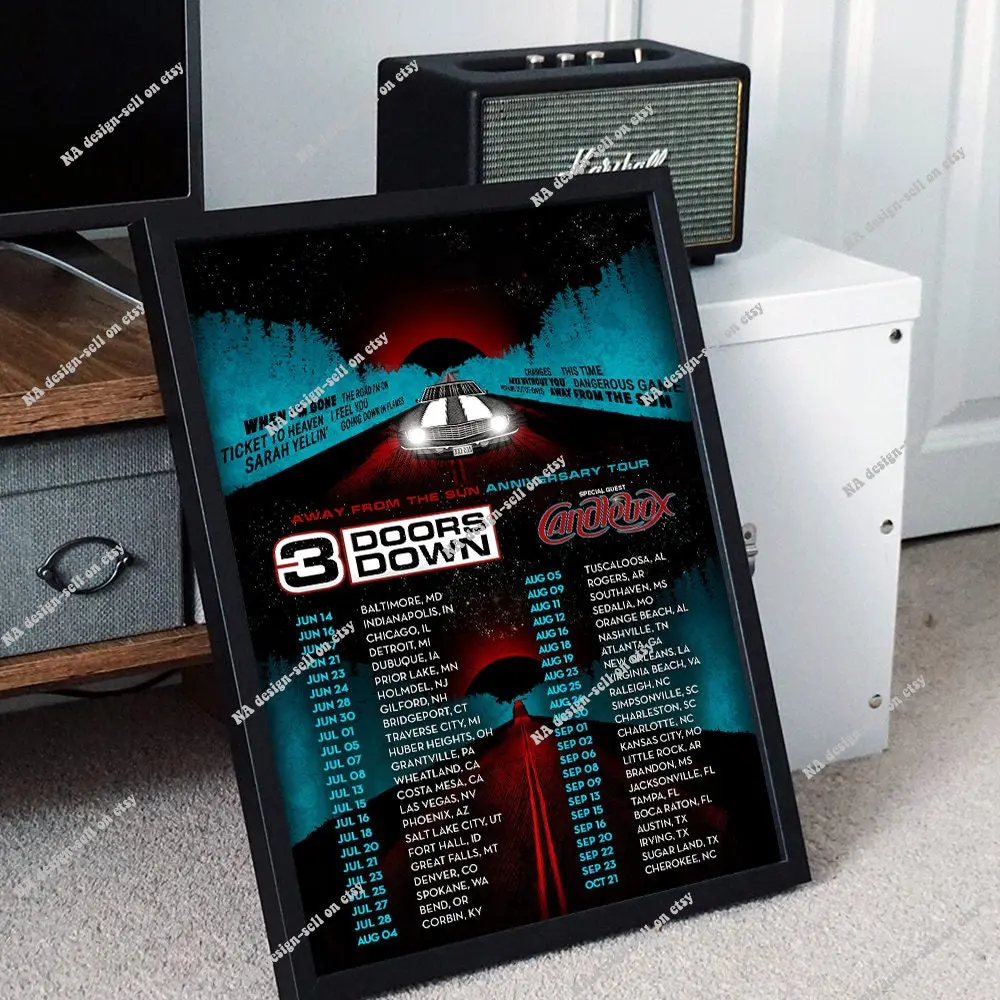 3 Doors Down 2023 Tour Poster Meaningful Gift For Family Gift For Boyfriend Valentine Gift Birthday Gift Holiday Gift