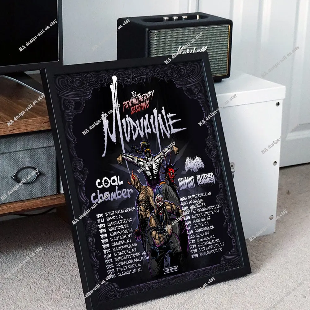 Mudvayne Set 2023 Tour Poster Meaningful Gift For Family Gift For Boyfriend Valentine Gift Birthday Gift Holiday Gift