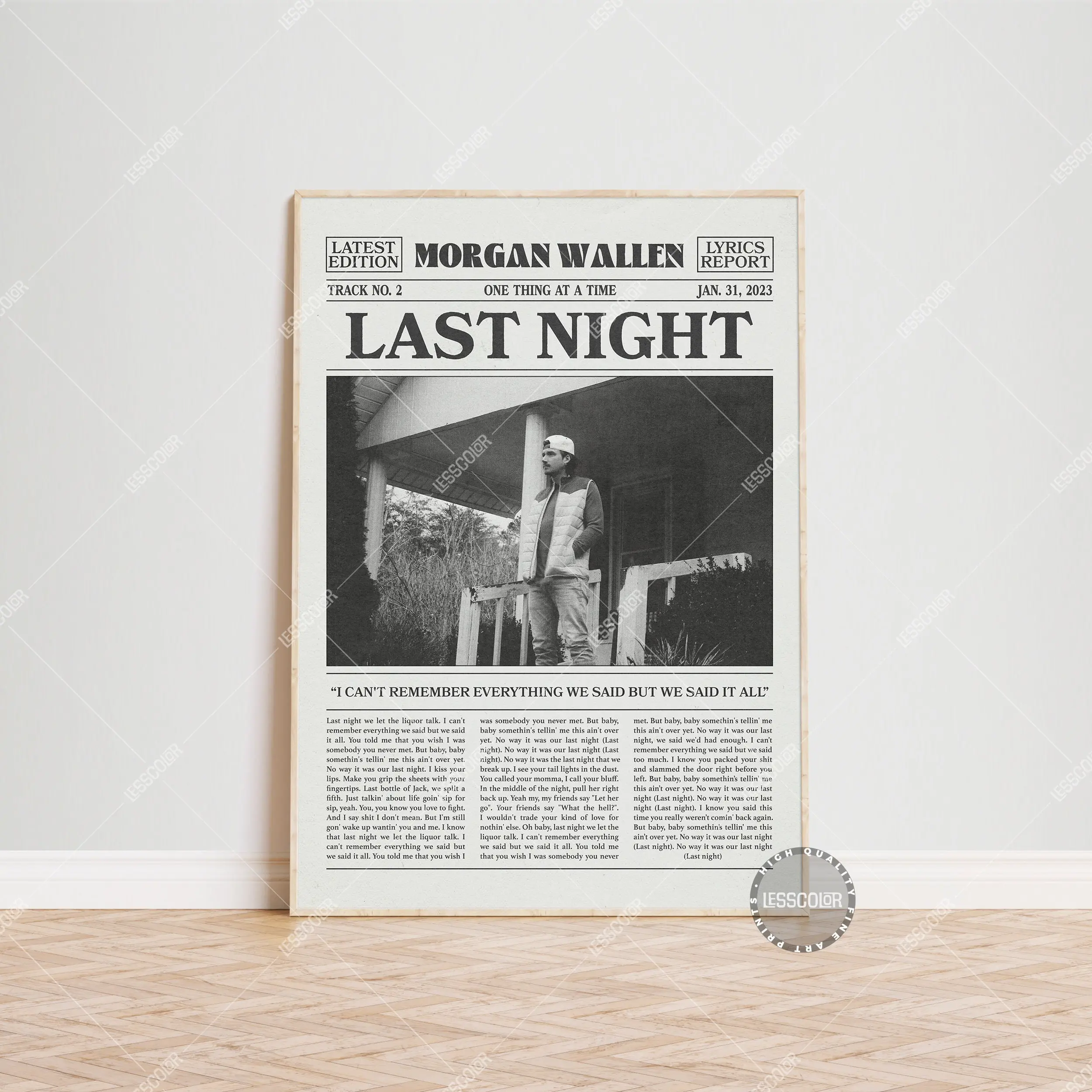 Wallen Western Poster, Last Night Poster Meaningful Gift For Family Gift For Boyfriend Valentine Gift Birthday Gift Holiday Gift