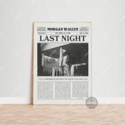 Wallen Western Poster, Last Night Poster Meaningful Gift For Family Gift For Boyfriend Valentine Gift Birthday Gift Holiday Gift