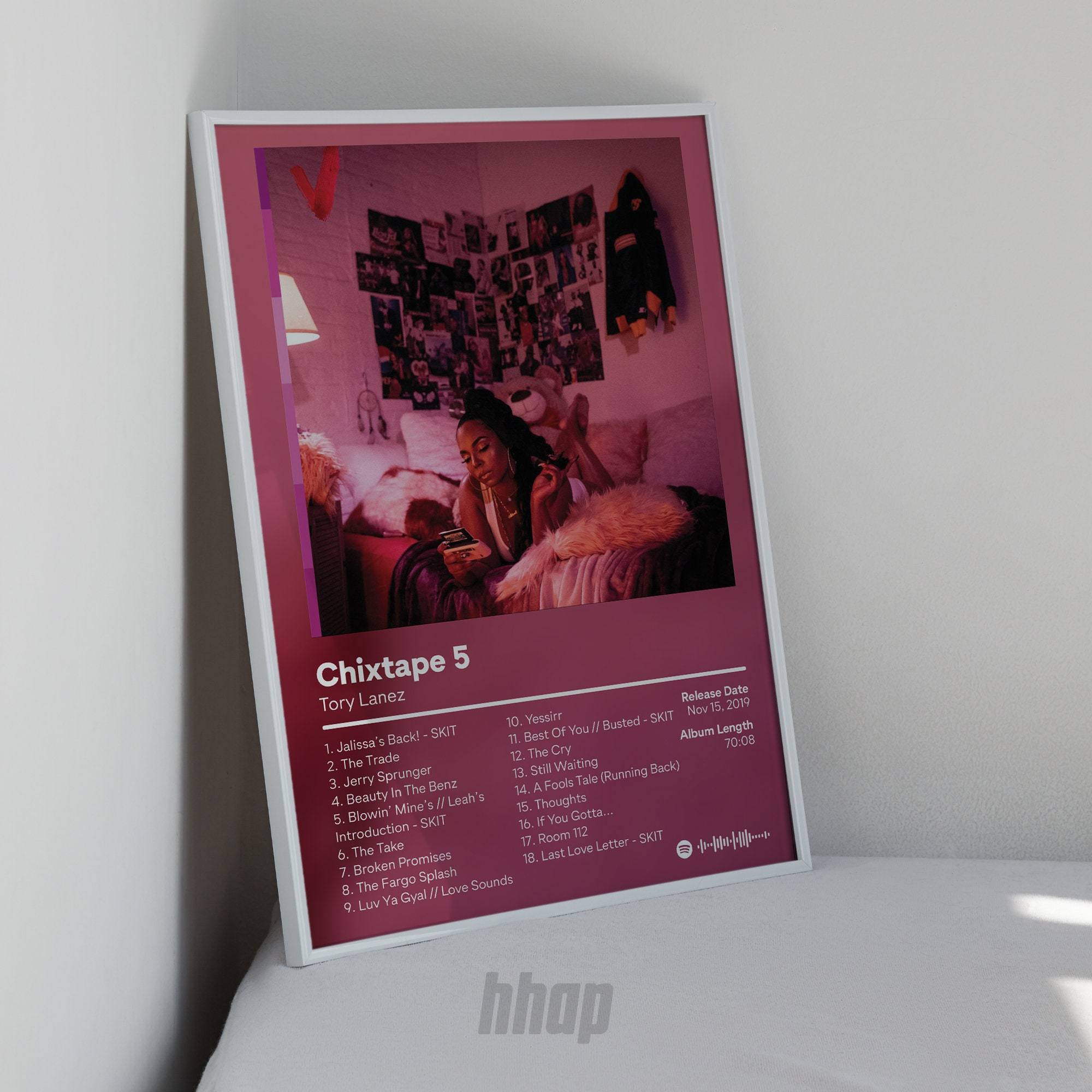 Tory Lanez - Chixtape 5 - Album Poster Meaningful Gift For Family Gift For Boyfriend Valentine Gift Birthday Gift Holiday Gift
