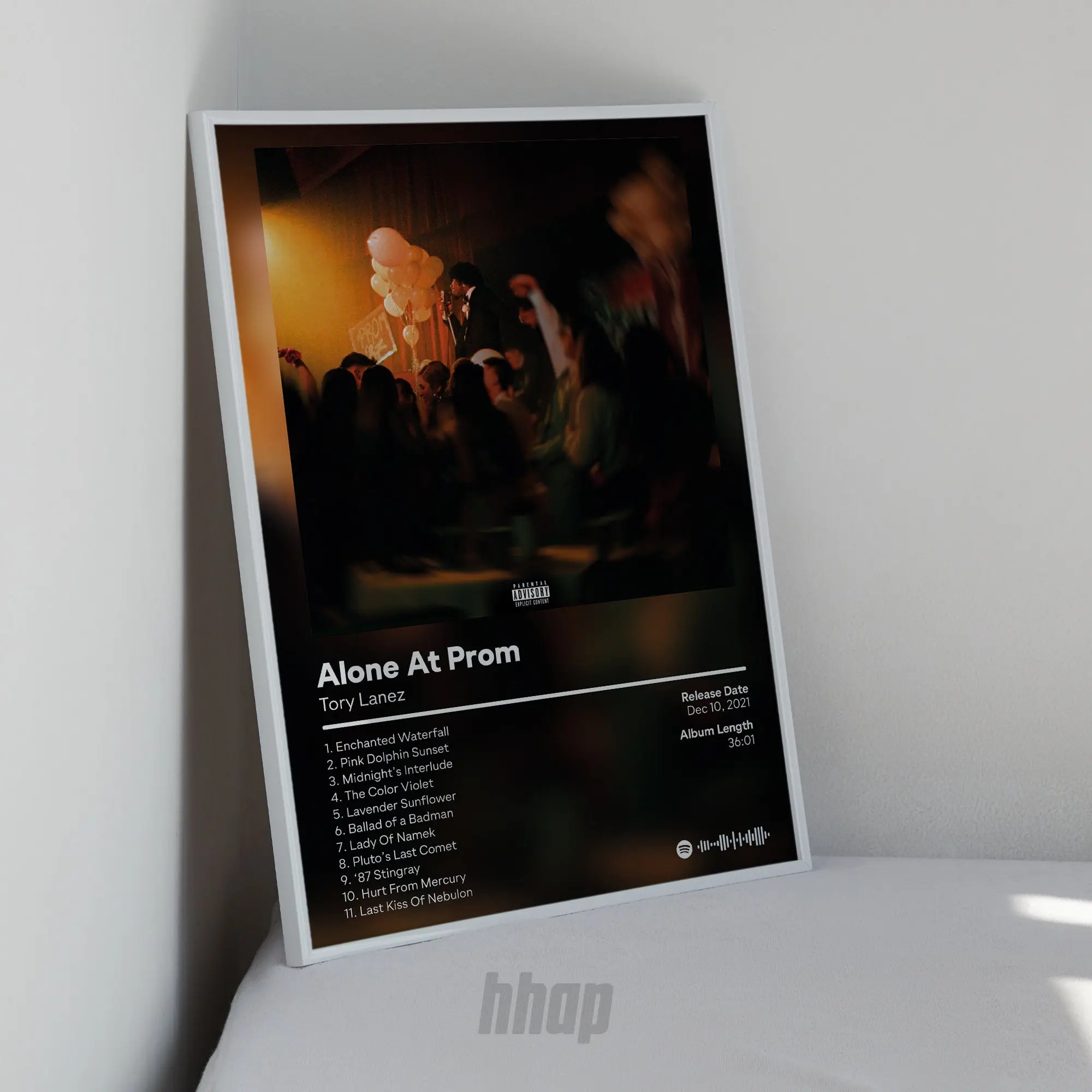 Tory Lanez - Alone At Prom - Album Poster - Hip Hop Gift Meaningful Gift For Family Gift For Boyfriend Valentine Gift Birthday Gift Holiday Gift