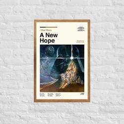 A New Hope - Star Wars Poster, Vintage Poster, Retro Modern Art Meaningful Gift For Family Gift For Boyfriend Valentine Gift Birthday Gift Holiday Gift