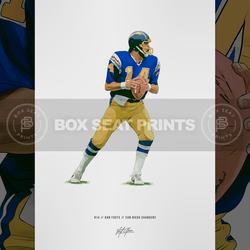 Dan Fouts Poster San Diego Chargers Poster Meaningful Gift For Family Gift For Boyfriend Valentine Gift Birthday Gift Holiday Gift
