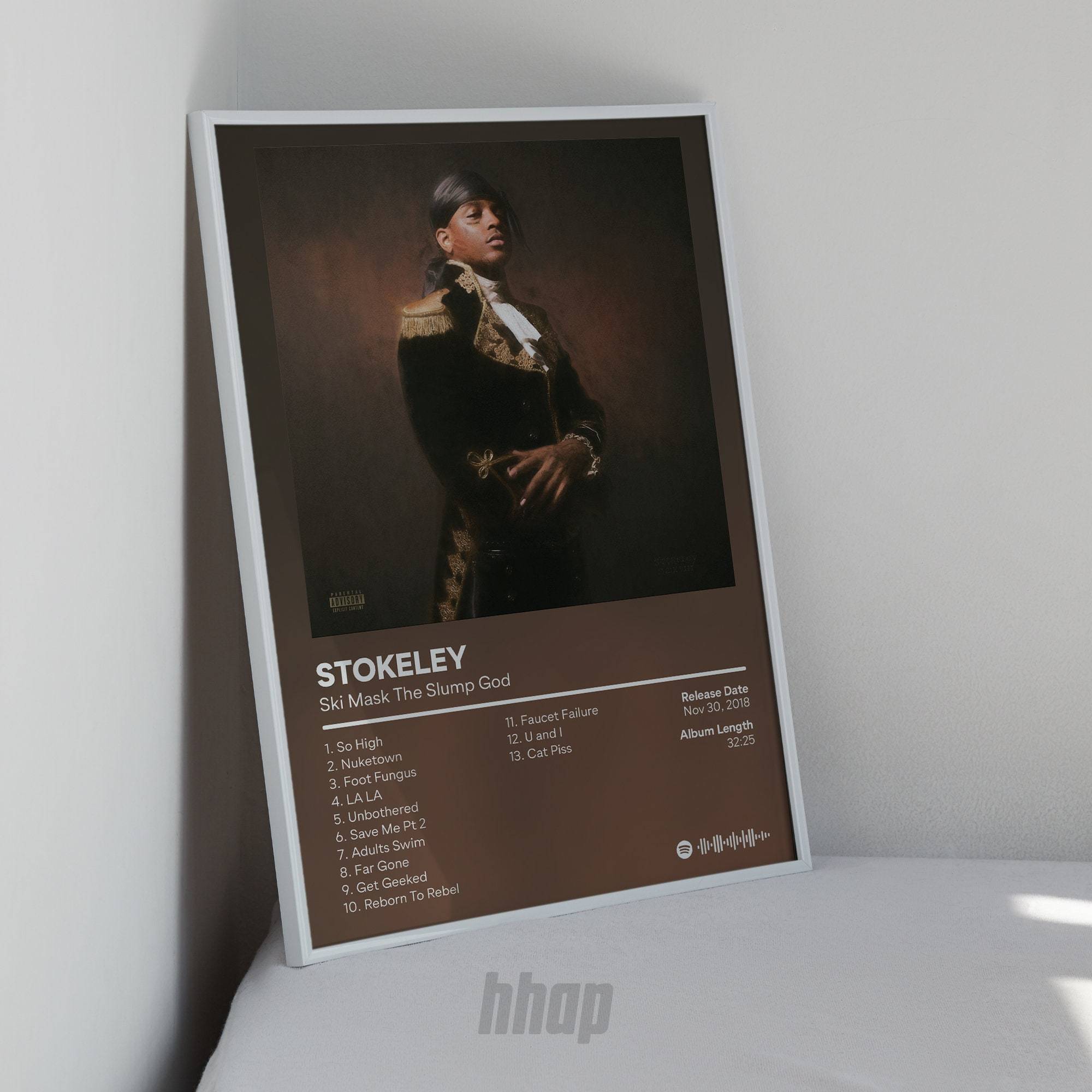 Ski Mask The Slump God - Stokeley - Album Poster Meaningful Gift For Family Gift For Boyfriend Valentine Gift Birthday Gift Holiday Gift