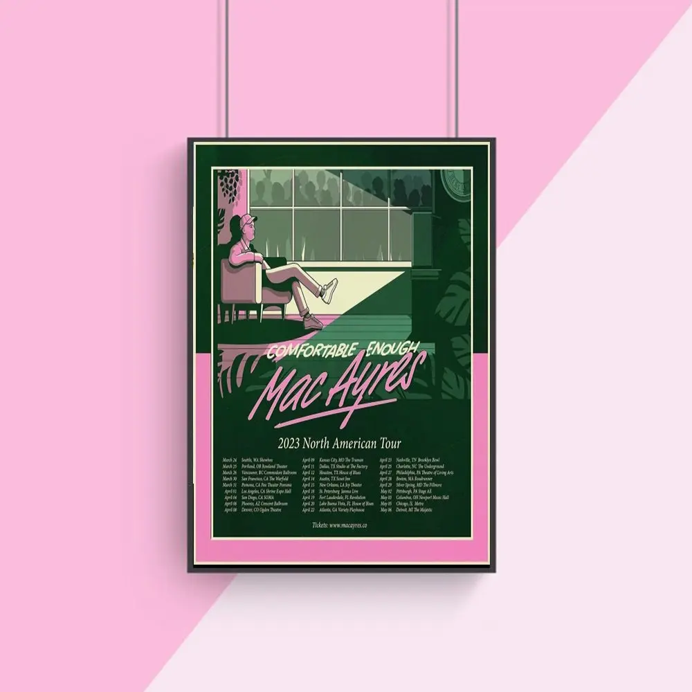 Mac Ayres 2023 North American Tour Poster Meaningful Gift For Family Gift For Boyfriend Valentine Gift Birthday Gift Holiday Gift