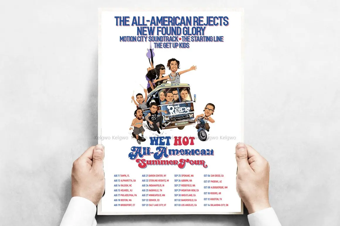 The All-American Rejects Tour Wet Meaningful Gift For Family Gift For Boyfriend Valentine Gift Birthday Gift Holiday Gift