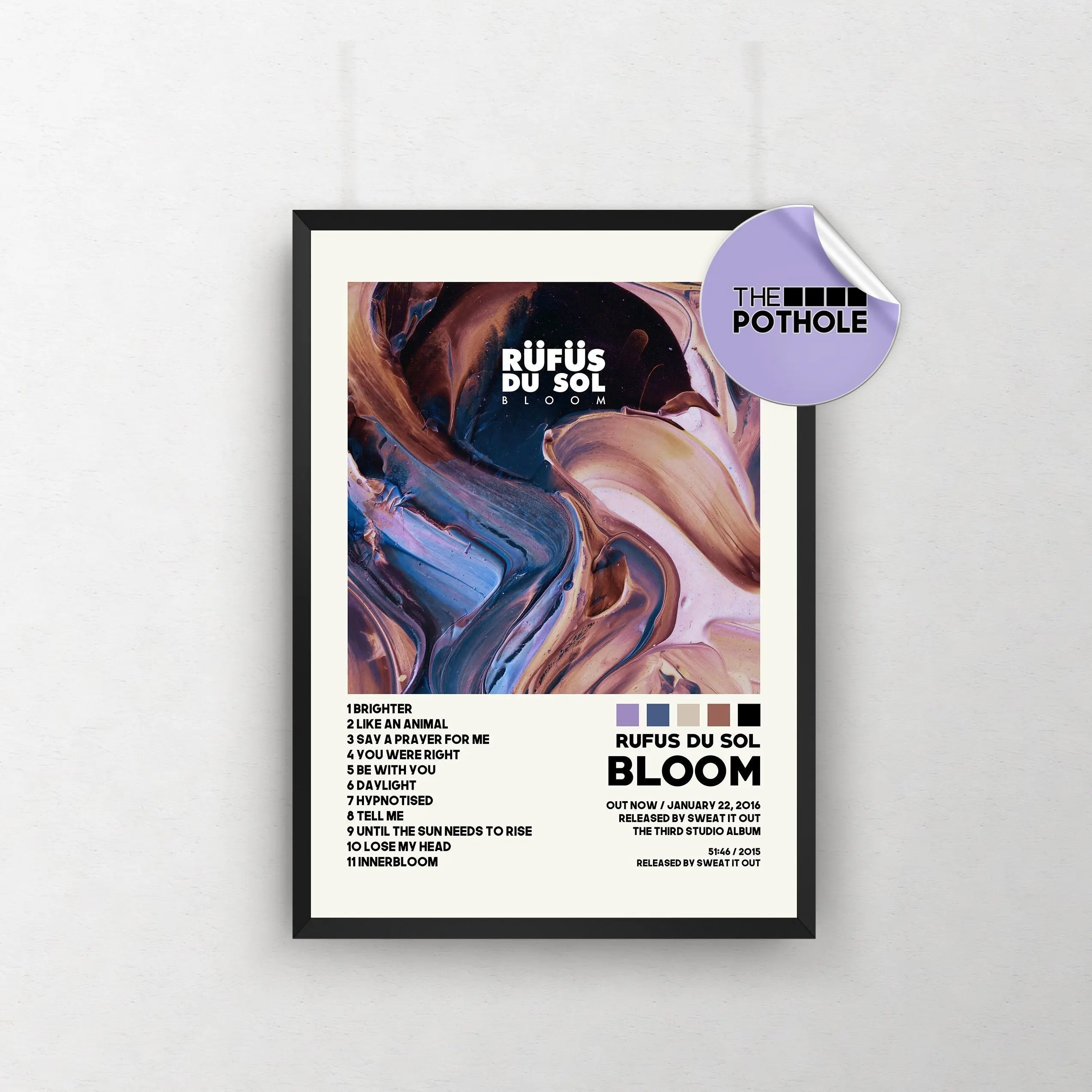 Rufus Du Sol Poster | Bloom Poster Meaningful Gift For Family Gift For Boyfriend Valentine Gift Birthday Gift Holiday Gift
