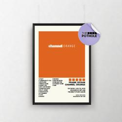 Frank Ocean Posters / Channel Orange Poster Meaningful Gift For Family Gift For Boyfriend Valentine Gift Birthday Gift Holiday Gift