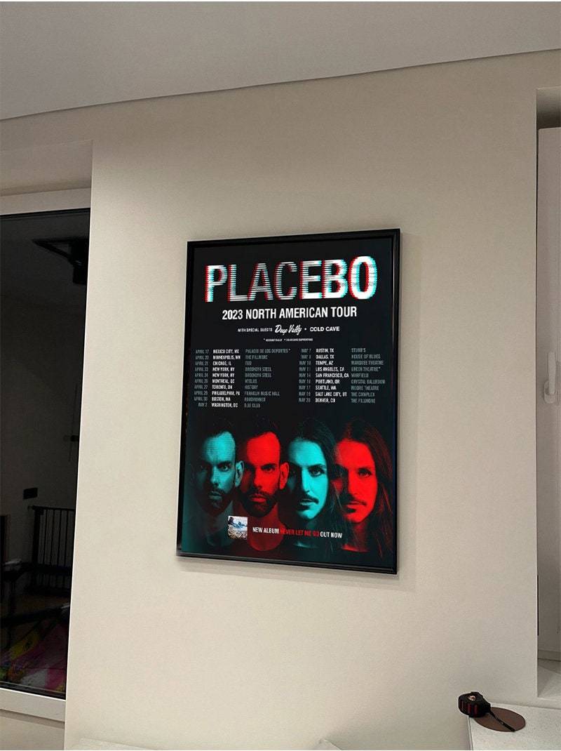 Placebo Unveil Rebooted 2023 North American Tour Poster Meaningful Gift For Family Gift For Boyfriend Valentine Gift Birthday Gift Holiday Gift