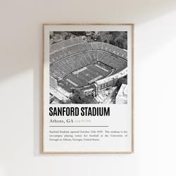 Sanford Stadium Poster University of GA bulldogs Meaningful Gift For Family Gift For Boyfriend Valentine Gift Birthday Gift Holiday Gift