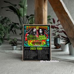 Rob Zombie, Alice Cooper Set 2023 Poster Meaningful Gift For Family Gift For Boyfriend Valentine Gift Birthday Gift Holiday Gift
