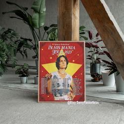 Spencer Sutherland - In His Mania Tour 2023 Poster Meaningful Gift For Family Gift For Boyfriend Valentine Gift Birthday Gift Holiday Gift
