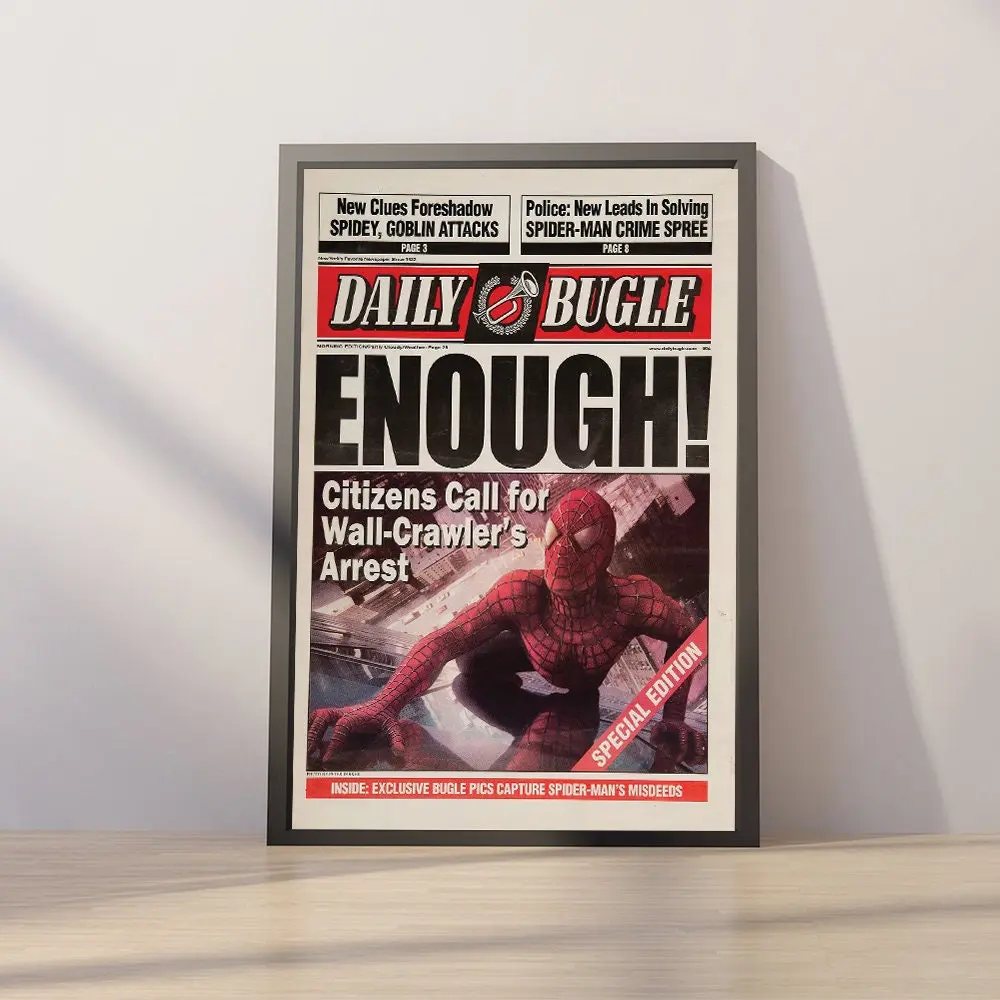Daily Bugle Spider-Man 1 Poster, Wall Art Meaningful Gift For Family Gift For Boyfriend Valentine Gift Birthday Gift Holiday Gift