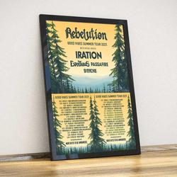 Rebelution Summer Tour Date 2023 Poster Meaningful Gift For Family Gift For Boyfriend Valentine Gift Birthday Gift Holiday Gift