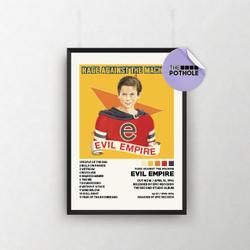 Rage Against Posters / Evil Empire Poster Meaningful Gift For Family Gift For Boyfriend Valentine Gift Birthday Gift Holiday Gift