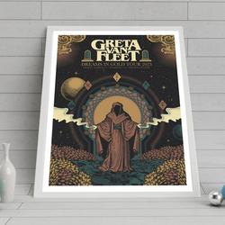 Greta Van Fleet Dreams In Gold Tour 2023 Poster Meaningful Gift For Family Gift For Boyfriend Valentine Gift Birthday Gift Holiday Gift