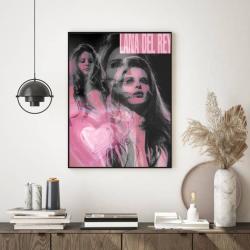 Lana Del Rey Poster, Vintage Music Poster Meaningful Gift For Family Gift For Boyfriend Valentine Gift Birthday Gift Holiday Gift