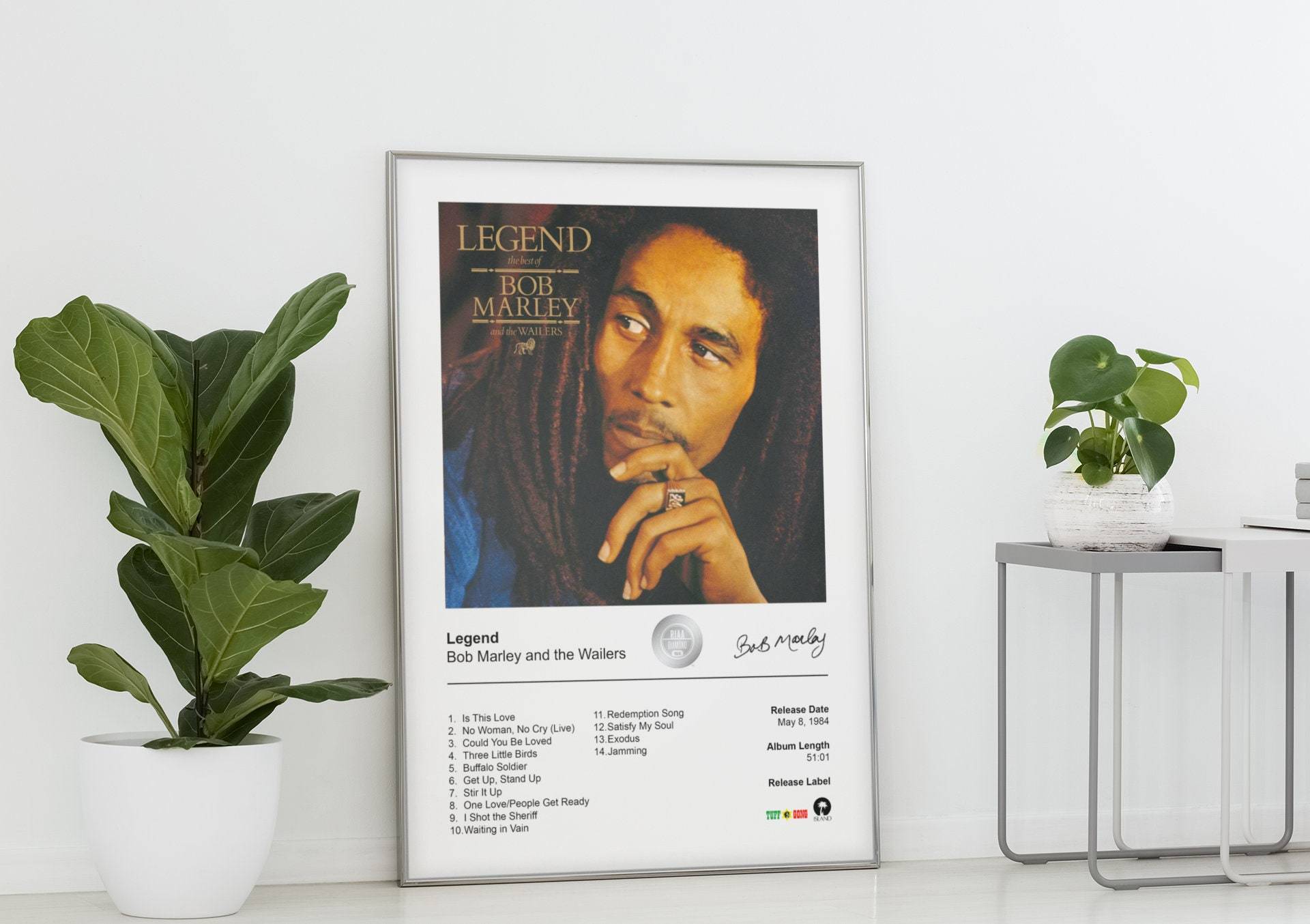 Bob Marley Poster - Legend Album Cover Poster Meaningful Gift For Family Gift For Boyfriend Valentine Gift Birthday Gift Holiday Gift