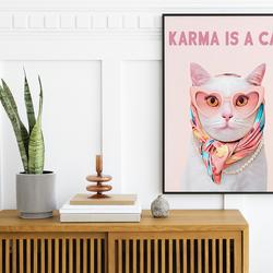 Taylor Karma Is A Cat Poster Poster Meaningful Gift For Family Gift For Boyfriend Valentine Gift Birthday Gift Holiday Gift