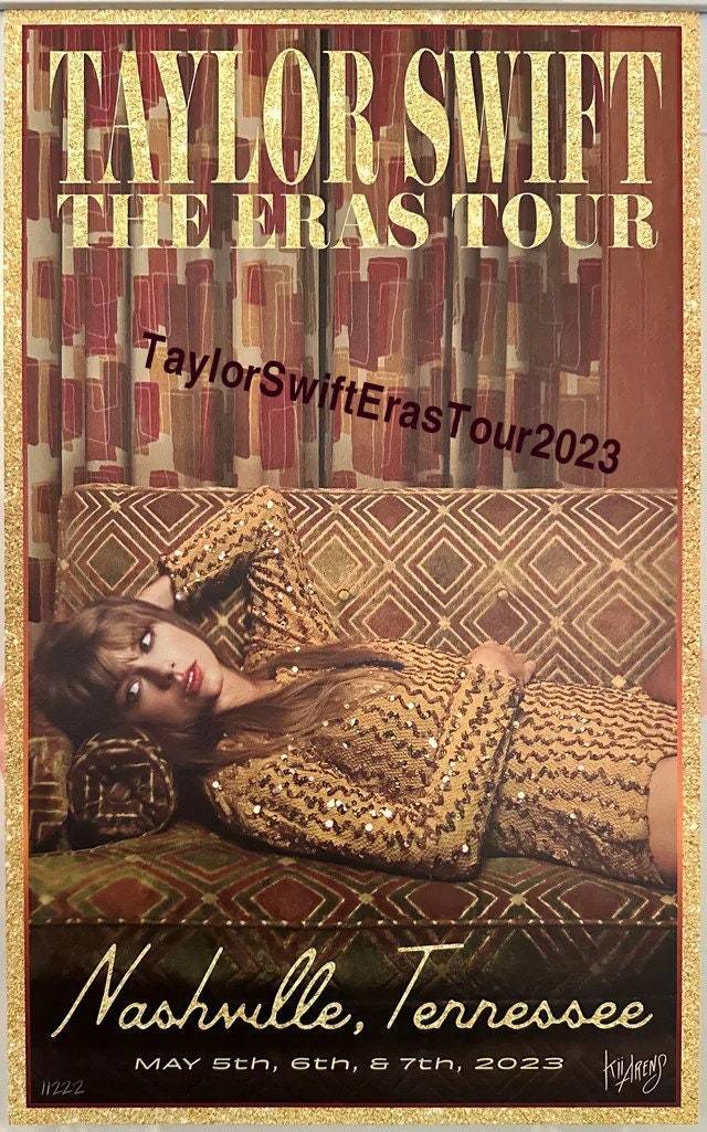 Taylor Eras Tour Nashville Poster, Taylor Vintage 2023 Concert Poster Meaningful Gift For Family Gift For Boyfriend Valentine Gift Birthday Gift Holiday Gift