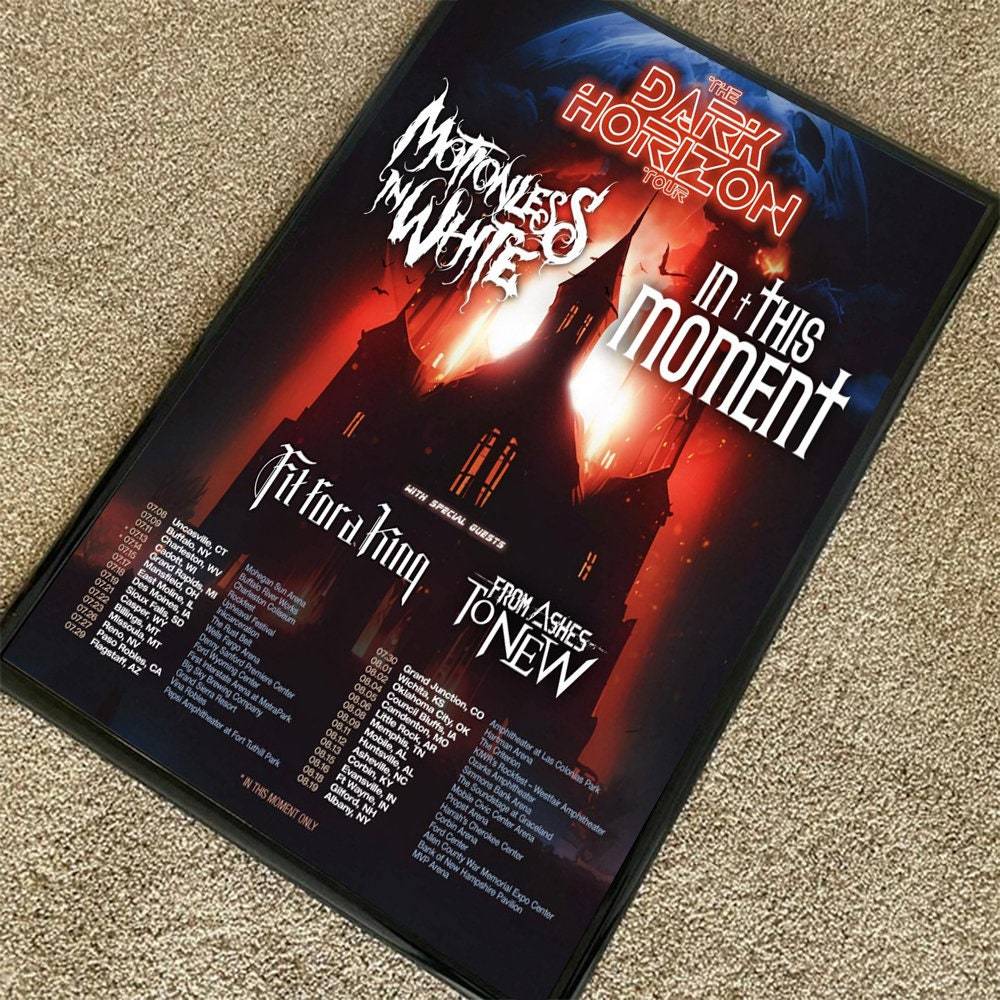 Motionless In White and In This Moment 2023 Tour Poster Meaningful Gift For Family Gift For Boyfriend Valentine Gift Birthday Gift Holiday Gift
